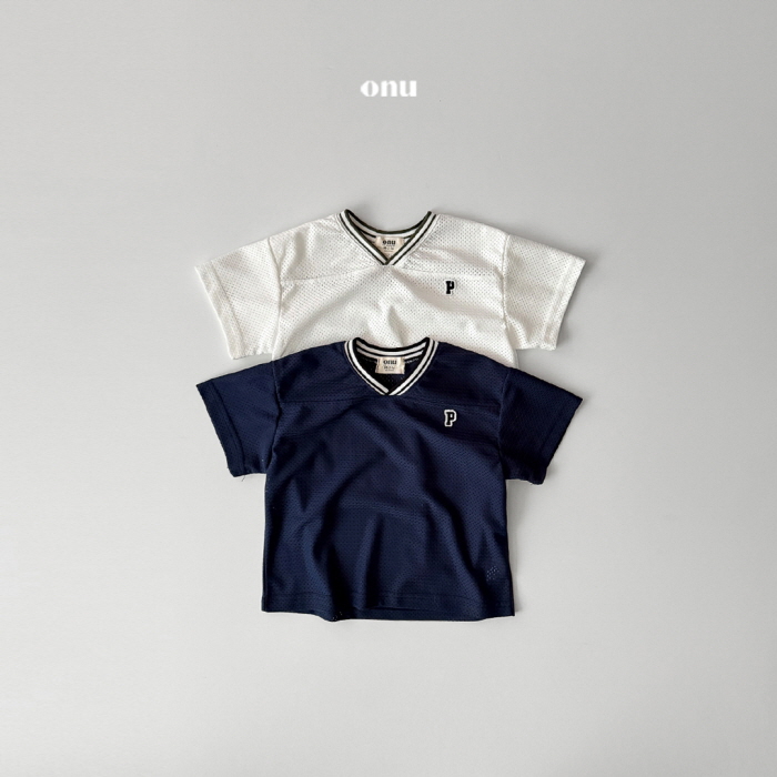 Onu - Korean Children Fashion - #childrensboutique - Mesh Short Sleeve Tee