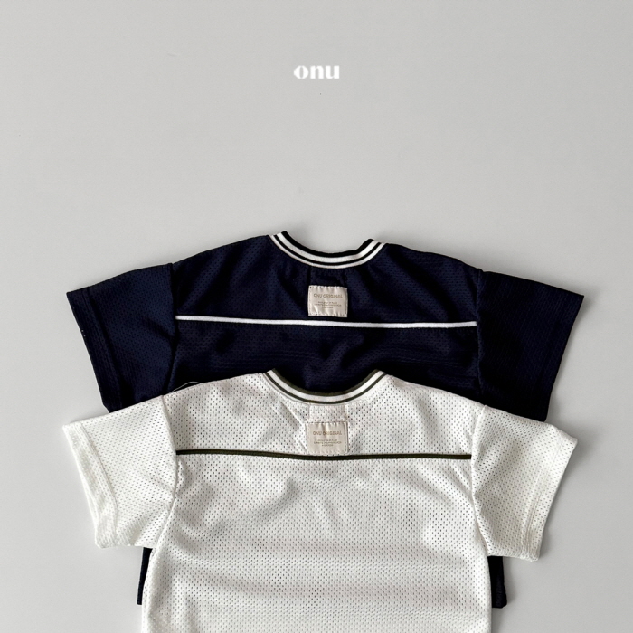 Onu - Korean Children Fashion - #discoveringself - Mesh Short Sleeve Tee - 3