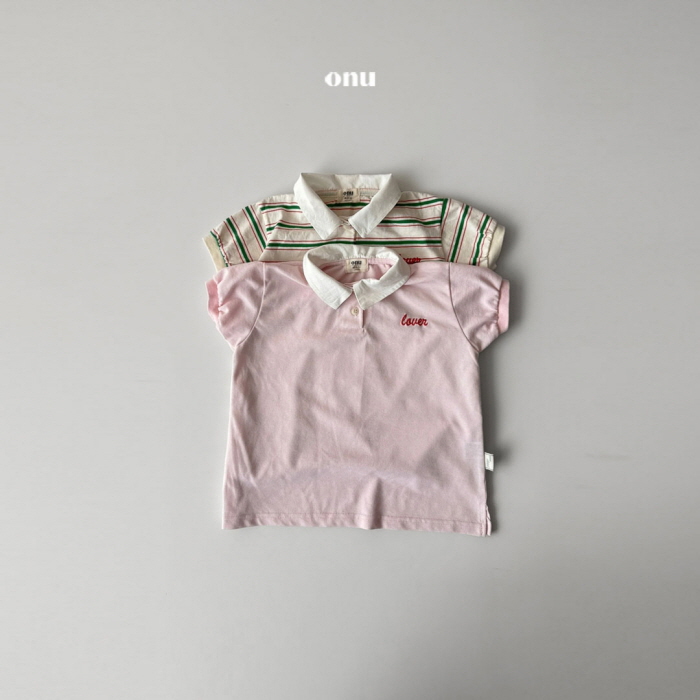 Onu - Korean Children Fashion - #discoveringself - Long PK Collar One-piece