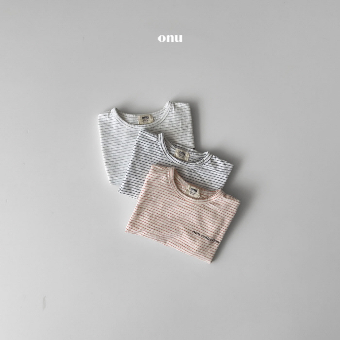 Onu - Korean Children Fashion - #discoveringself - Slab Stripe Tee - 3