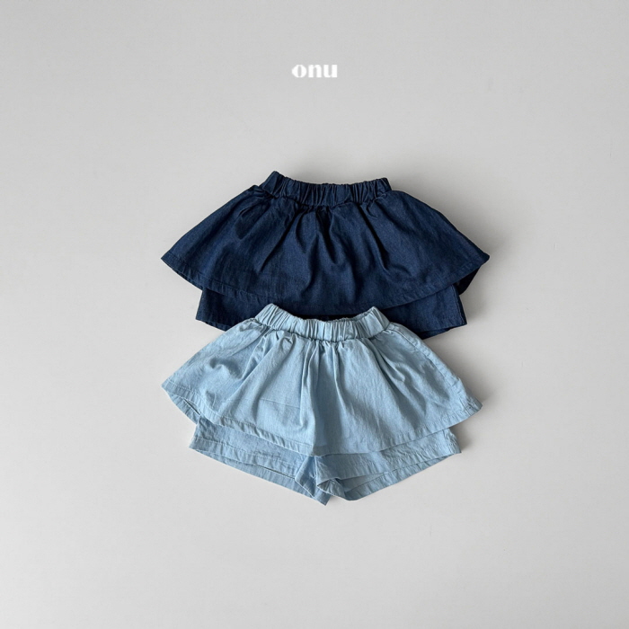 Onu - Korean Children Fashion - #discoveringself - Denim Skirt Pants