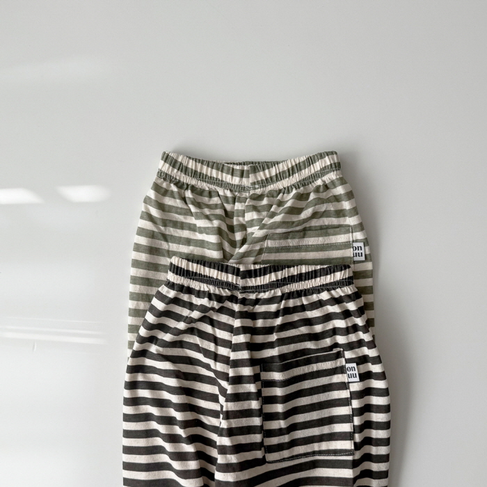 Onu - Korean Children Fashion - #fashionkids - Stripe Jogger Pants - 3