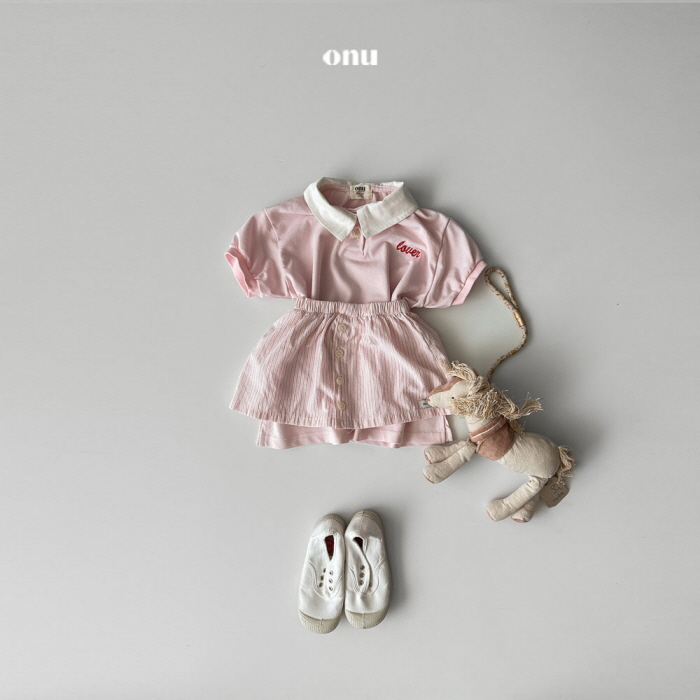 Onu - Korean Children Fashion - #fashionkids - Long PK Collar One-piece - 2