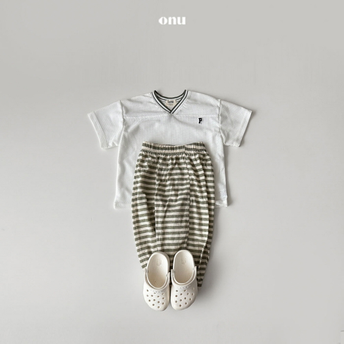 Onu - Korean Children Fashion - #fashionkids - Stripe Jogger Pants - 4