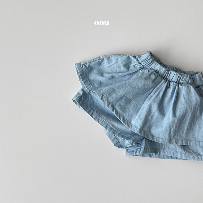 Onu - Korean Children Fashion - #kidsshorts - Denim Skirt Pants - 3