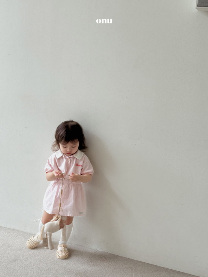 Onu - Korean Children Fashion - #kidzfashiontrend - Long PK Collar One-piece - 5