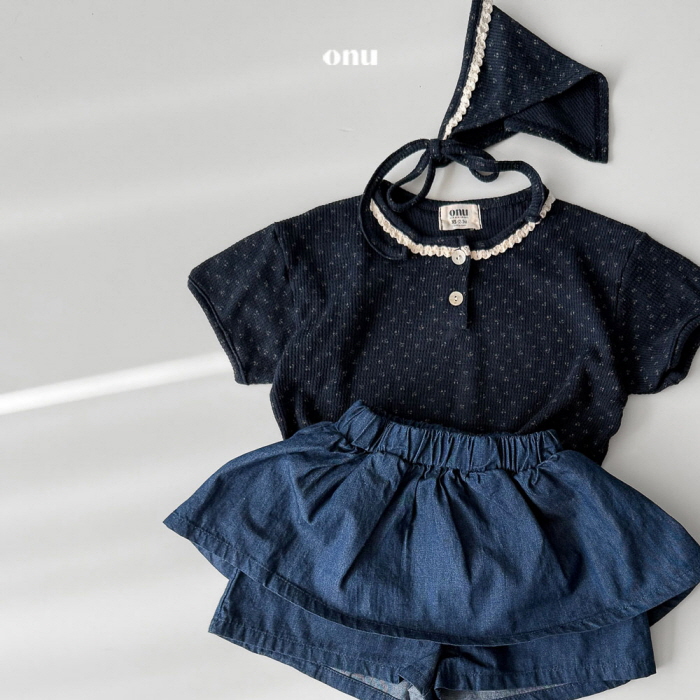 Onu - Korean Children Fashion - #kidzfashiontrend - Denim Skirt Pants - 5