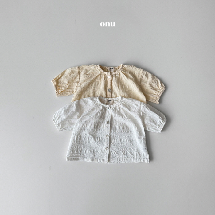 Onu - Korean Children Fashion - #littlefashionista - Jacquard Blouse