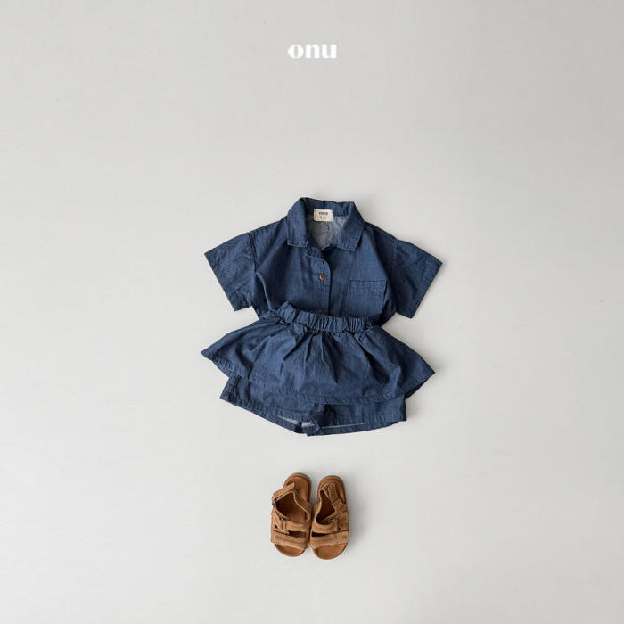 Onu - Korean Children Fashion - #littlefashionista - Denim Skirt Pants - 7