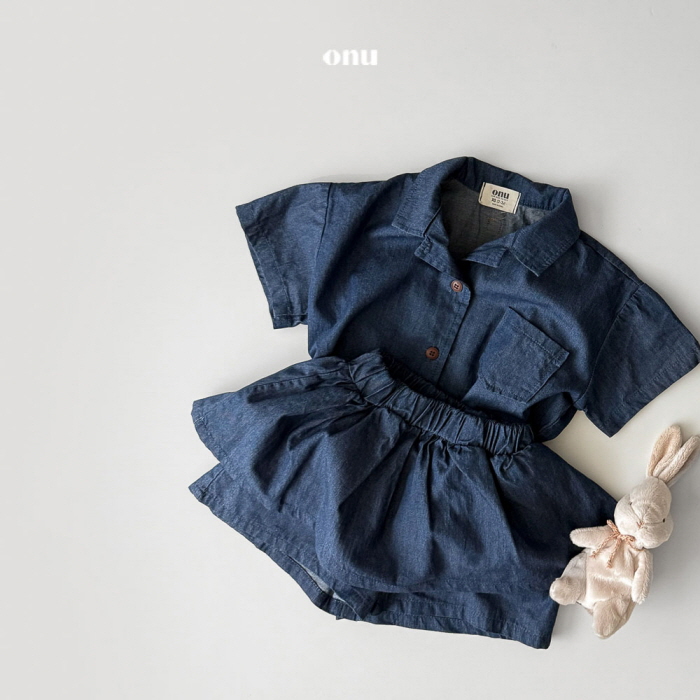 Onu - Korean Children Fashion - #magicofchildhood - Denim Skirt Pants - 8