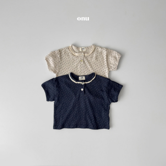 Onu - Korean Children Fashion - #toddlerclothing - Lace Tee