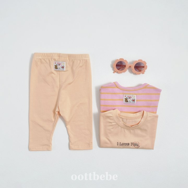 Oott Bebe - Korean Baby Fashion - #babyboutiqueclothing - I Love Leggings - 8