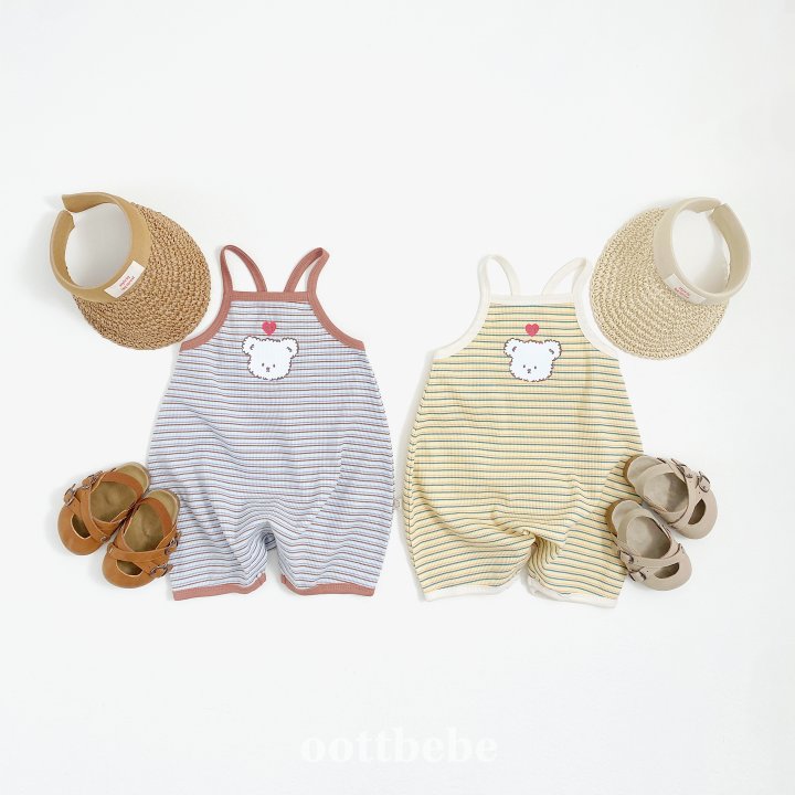 Oott Bebe - Korean Baby Fashion - #babyboutiqueclothing - Bead Waffle Suit