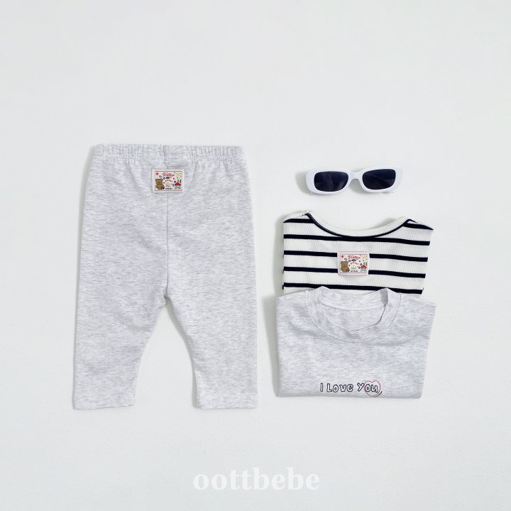 Oott Bebe - Korean Baby Fashion - #babyclothing - I Love Leggings - 9
