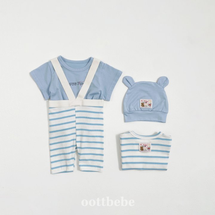 Oott Bebe - Korean Baby Fashion - #babyclothing - I Love Overalls Leggings (Bebe) - 6