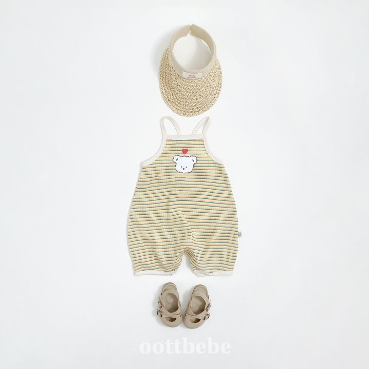 Oott Bebe - Korean Baby Fashion - #babyfashion - Bead Waffle Suit - 3
