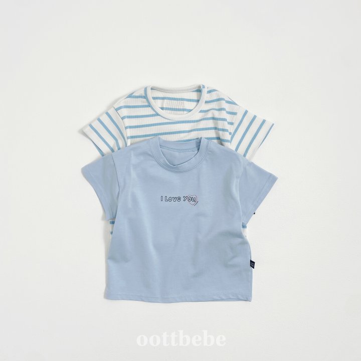 Oott Bebe - Korean Baby Fashion - #babylifestyle - I Love Tee Set (Kids) - 4