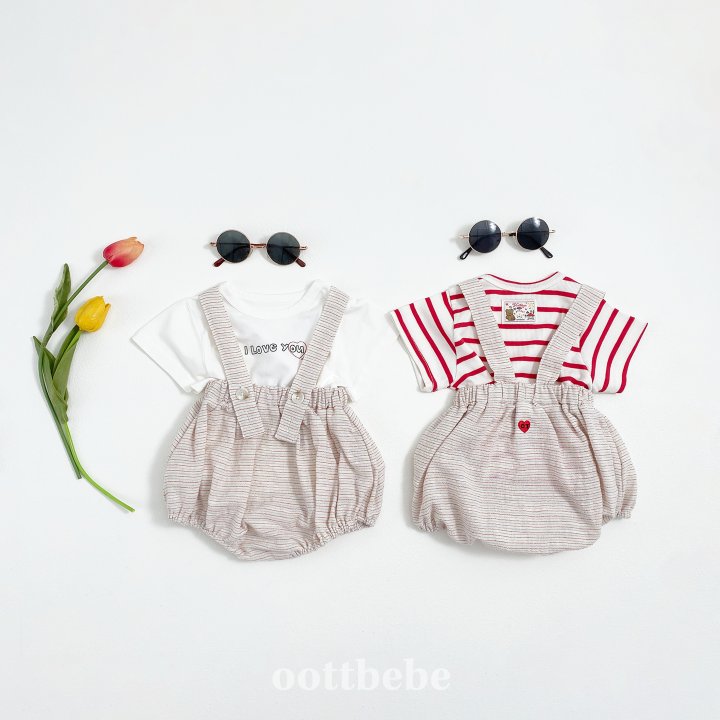 Oott Bebe - Korean Baby Fashion - #babyootd - Low Suspender Bloomer - 4