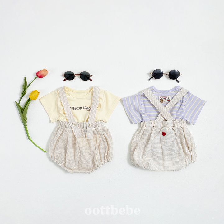 Oott Bebe - Korean Baby Fashion - #babyoutfit - Low Suspender Bloomer - 5