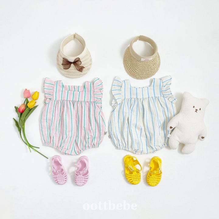 Oott Bebe - Korean Baby Fashion - #babyoutfit - Melona Frill Suit