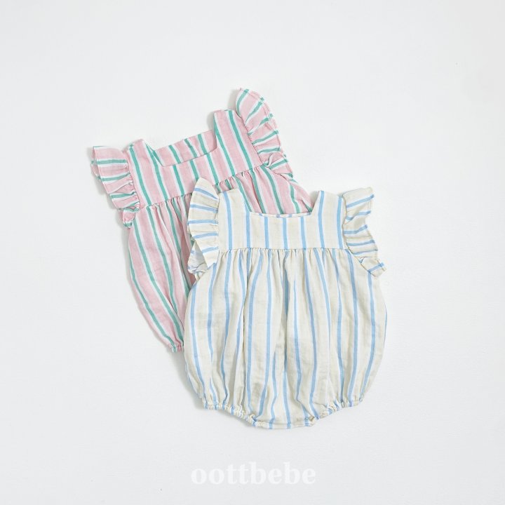 Oott Bebe - Korean Baby Fashion - #babyoutfit - Melona Frill Suit - 2