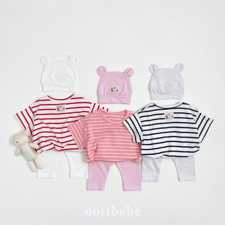 Oott Bebe - Korean Baby Fashion - #onlinebabyboutique - I Love Tee Set (Kids) - 9