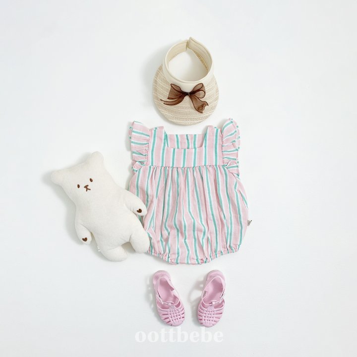 Oott Bebe - Korean Baby Fashion - #babywear - Melona Frill Suit - 4