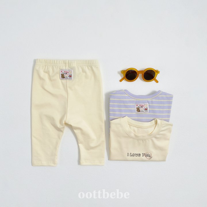 Oott Bebe - Korean Baby Fashion - #onlinebabyshop - I Love Leggings - 5