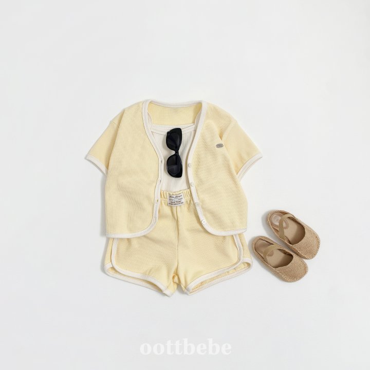 Oott Bebe - Korean Children Fashion - #kidzfashiontrend - Petit Waffle Set - 4