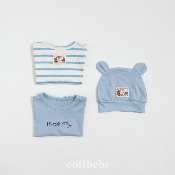 Oott Bebe - Korean Children Fashion - #Kfashion4kids - I Love Bear Beanie - 3