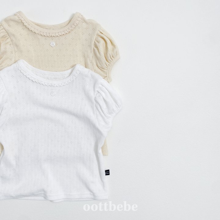 Oott Bebe - Korean Children Fashion - #Kfashion4kids - Ivy Puff Tee - 9