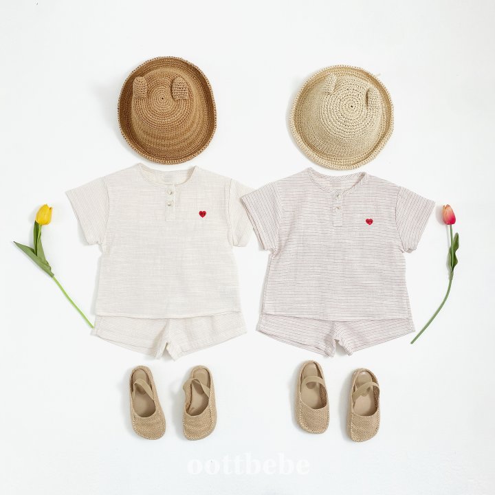 Oott Bebe - Korean Children Fashion - #Kfashion4kids - Low Top Bottom Set
