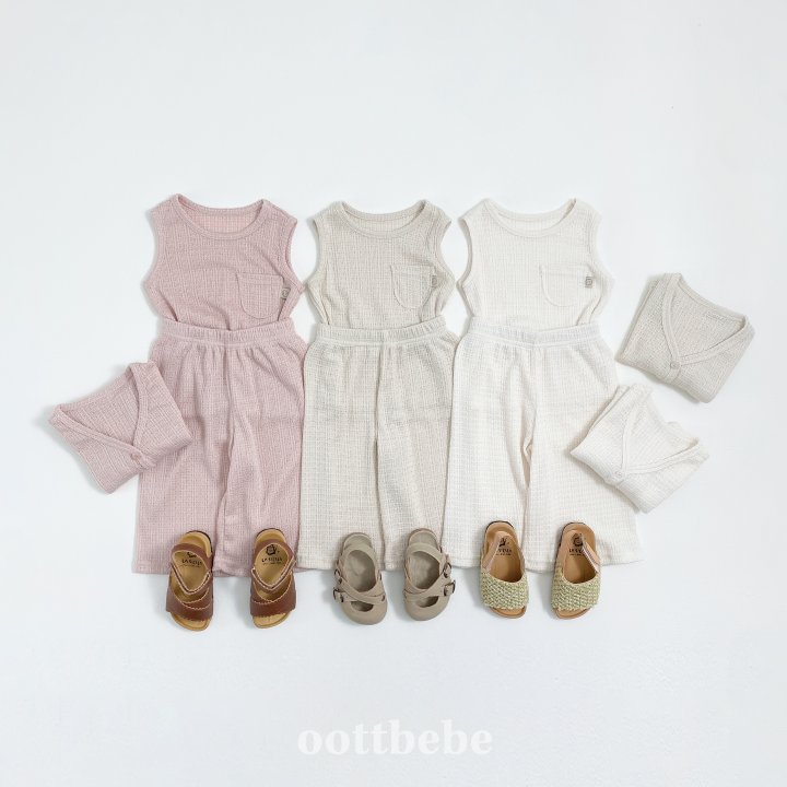 Oott Bebe - Korean Children Fashion - #childofig - Rose Knit Set (set of 3)