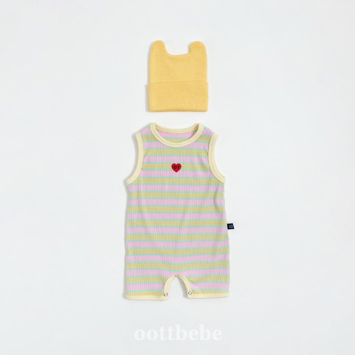 Oott Bebe - Korean Children Fashion - #childofig - Heart Sleeveless Suit - 7
