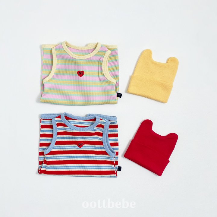 Oott Bebe - Korean Children Fashion - #childofig - Heart Sleeveless Suit - 8