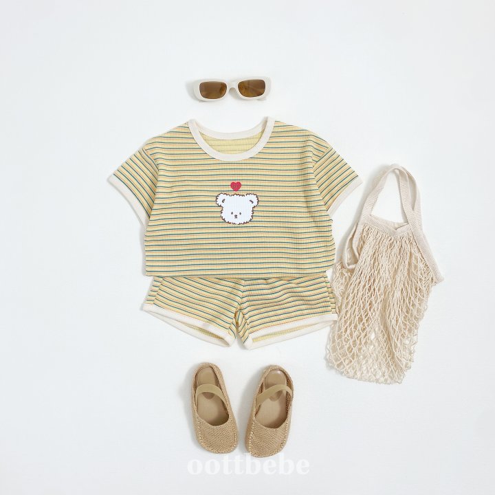 Oott Bebe - Korean Children Fashion - #childofig - Bead Waffle Set - 2