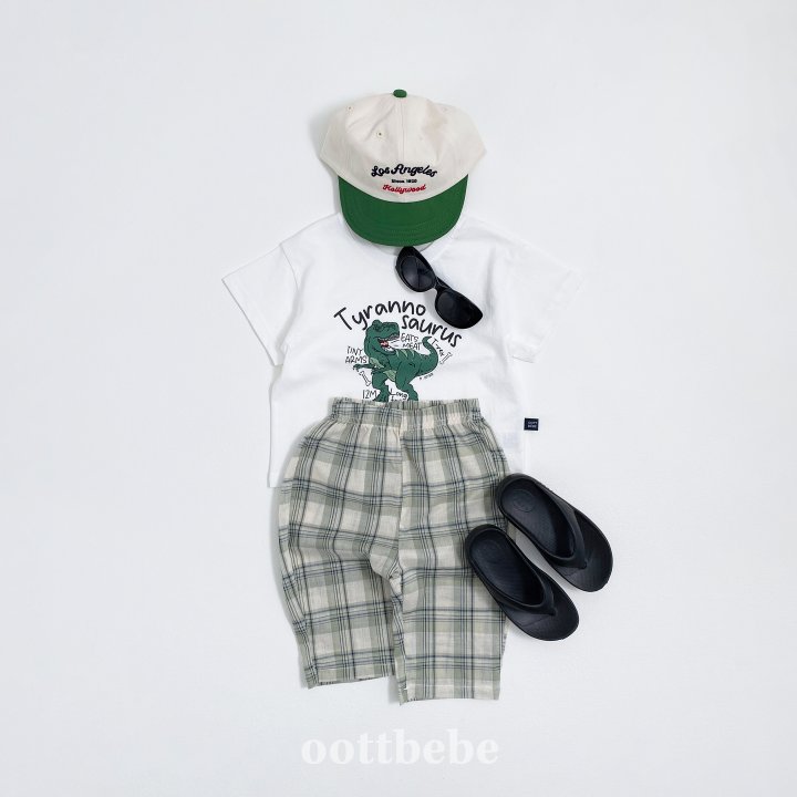 Oott Bebe - Korean Children Fashion - #childrensboutique - Gauze Check Pants - 3