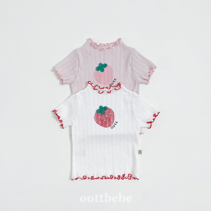 Oott Bebe - Korean Children Fashion - #childrensboutique - Strawberry Milk Tee - 11