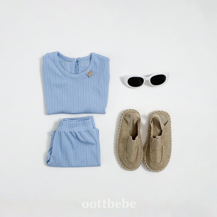 Oott Bebe - Korean Children Fashion - #designkidswear - Volley Pleated Top Bottom Set - 9
