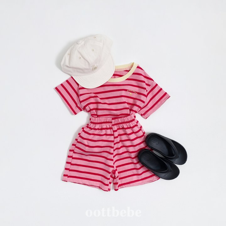 Oott Bebe - Korean Children Fashion - #fashionkids - Star Candy Top Bottom Set - 3