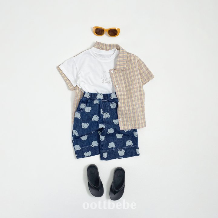 Oott Bebe - Korean Children Fashion - #fashionkids - Jelly Bear Denim Pants - 5