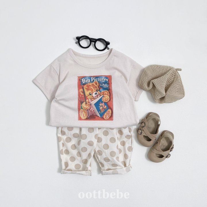 Oott Bebe - Korean Children Fashion - #kidsshorts - Vintage Post Tee - 9