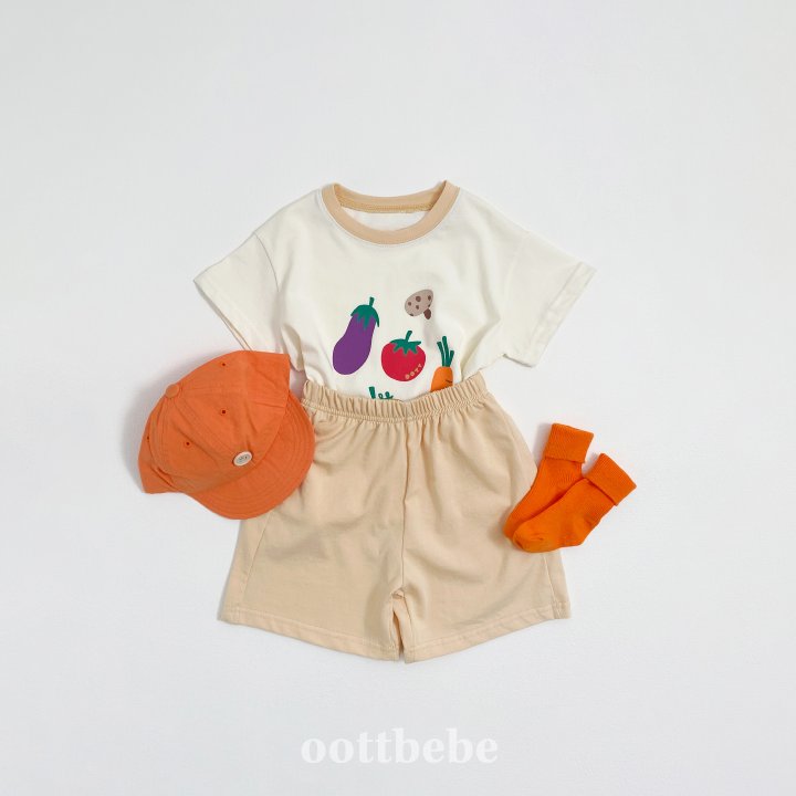 Oott Bebe - Korean Children Fashion - #kidsshorts - Vegetable Market Top Bottom Set - 3