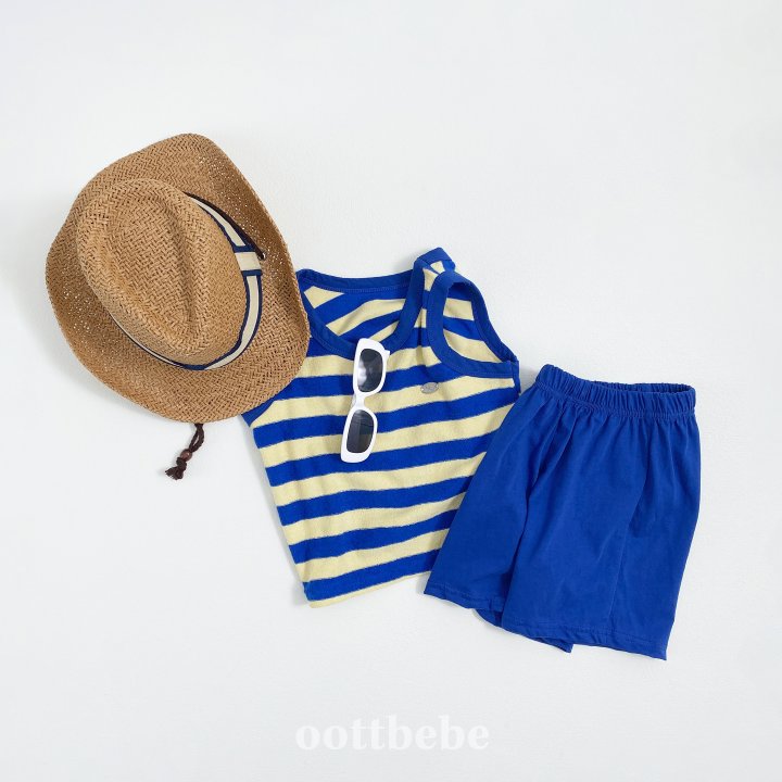 Oott Bebe - Korean Children Fashion - #kidsshorts - Honeybee Stripe Set - 7