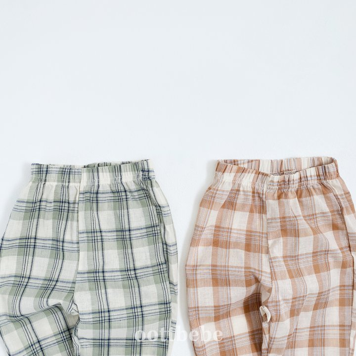Oott Bebe - Korean Children Fashion - #kidsstore - Gauze Check Pants - 8