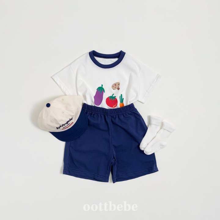 Oott Bebe - Korean Children Fashion - #kidsshorts - Vegetable Market Top Bottom Set - 4