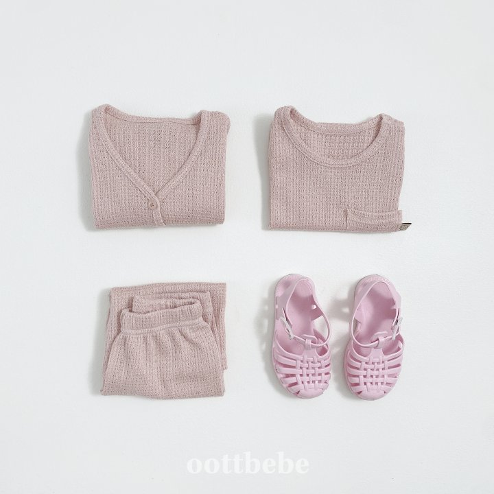 Oott Bebe - Korean Children Fashion - #kidsstore - Rose Knit Set (set of 3) - 7