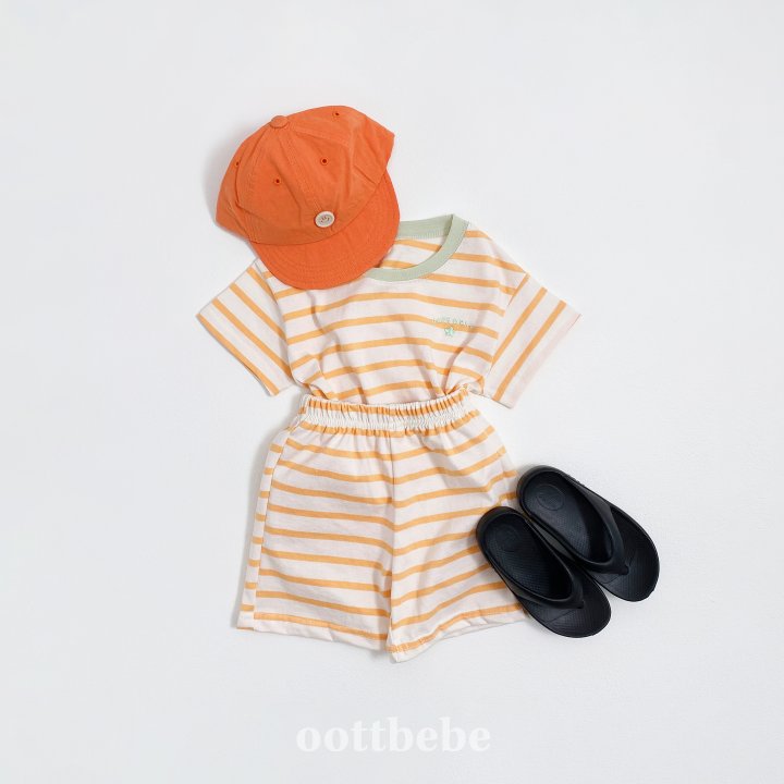 Oott Bebe - Korean Children Fashion - #kidzfashiontrend - Star Candy Top Bottom Set - 6