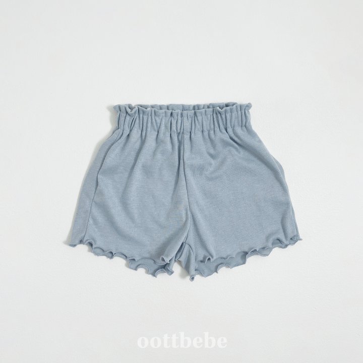 Oott Bebe - Korean Children Fashion - #kidzfashiontrend - Shiny Frill Pants - 2