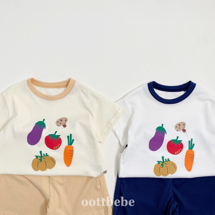 Oott Bebe - Korean Children Fashion - #littlefashionista - Vegetable Market Top Bottom Set - 7